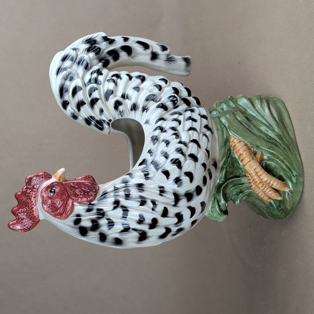 Fitz and Floyd Classics Poulet Rooster Planter Vintage Ceramic 1992 Chicken Vase